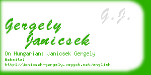 gergely janicsek business card
